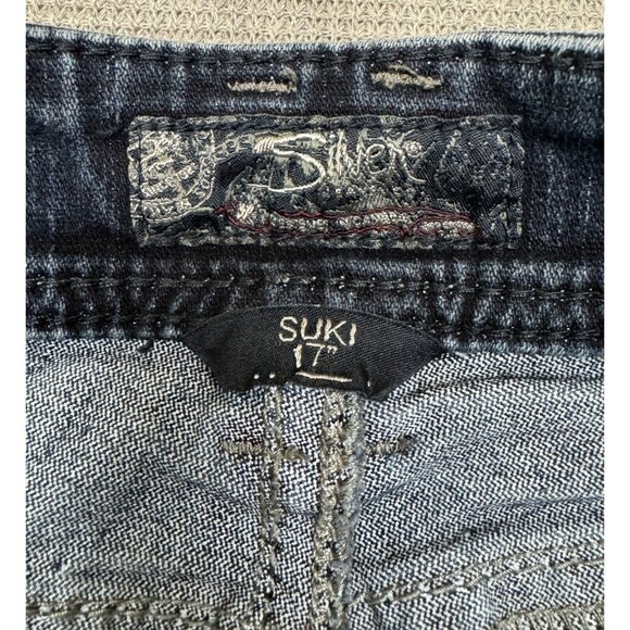 Silver Jeans Co Suki Low-Rise Bootcut Jeans W27/L33 Embroidered Studs Rhinestone - Picture 5 of 15